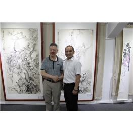与著名画家方楚乔在一起